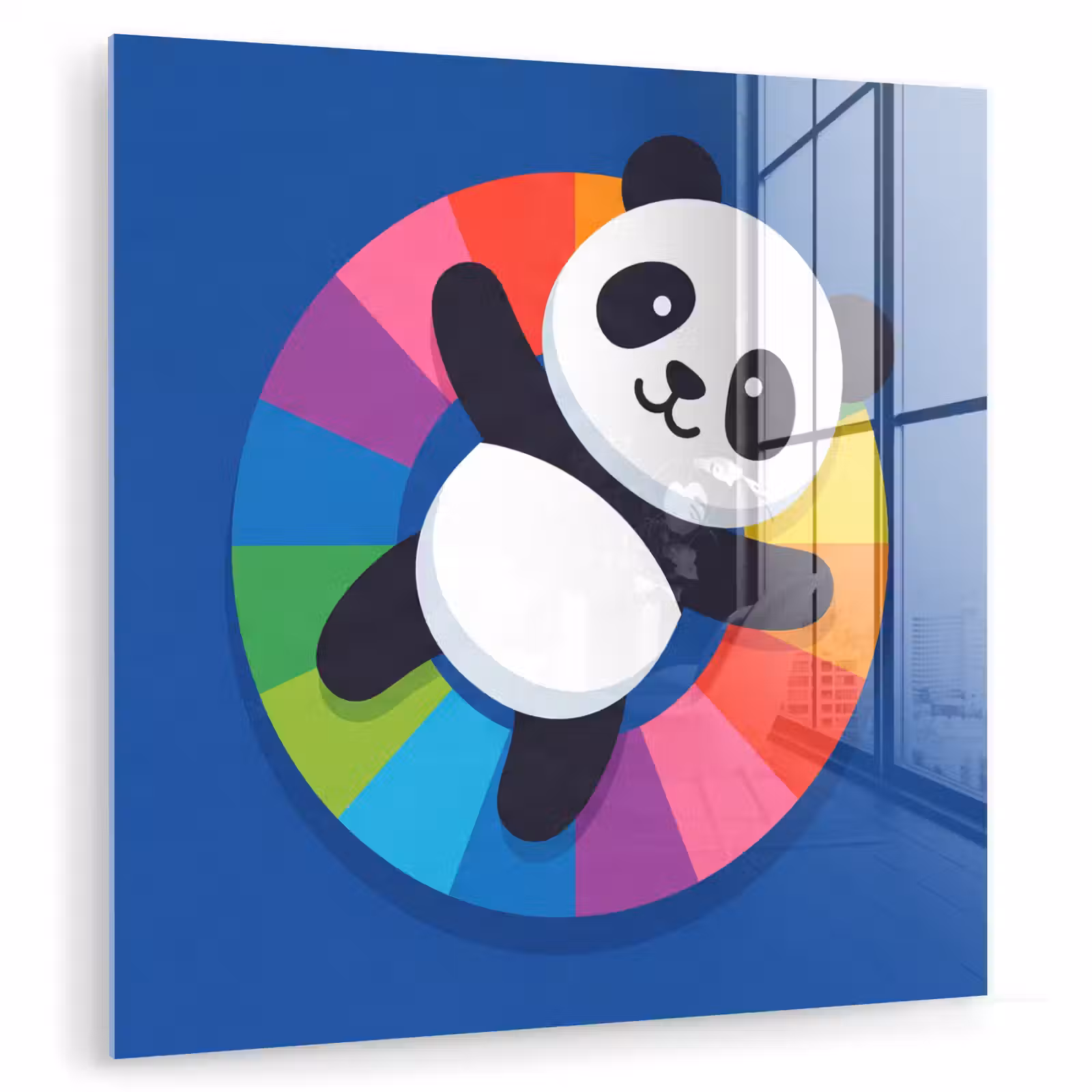 Glas schilderij - Dieren - Cartoon - Kleurrijk - Modern - Speels — 1