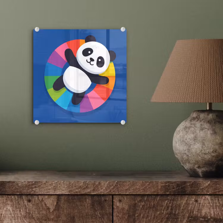 Glas schilderij - Dieren - Cartoon - Kleurrijk - Modern - Speels — 4