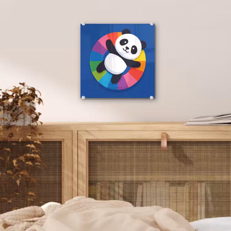 Glas schilderij - Dieren - Cartoon - Kleurrijk - Modern - Speels — 5