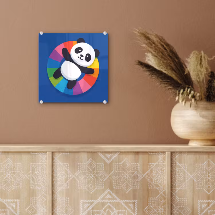 Glas schilderij - Dieren - Cartoon - Kleurrijk - Modern - Speels — 6