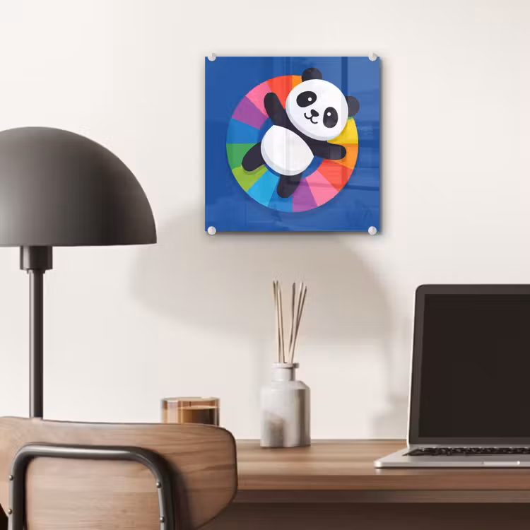 Glas schilderij - Dieren - Cartoon - Kleurrijk - Modern - Speels — 7