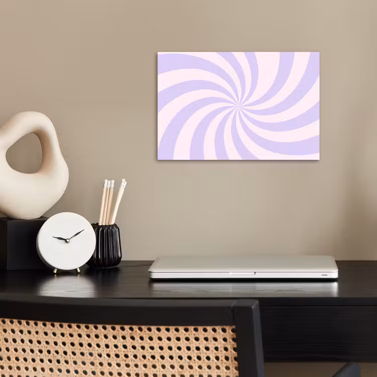 Poster - Patroon - Spiraal - Abstract - Modern - Paars-Roze — 2