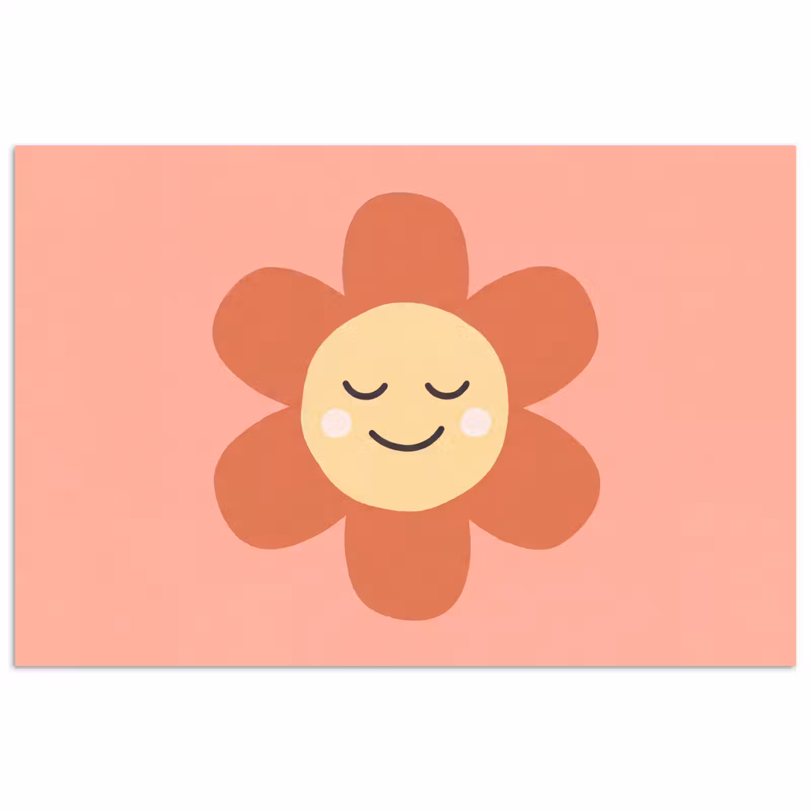 Poster - Bloemen - Tekenfilm - Kind - Roze — 1