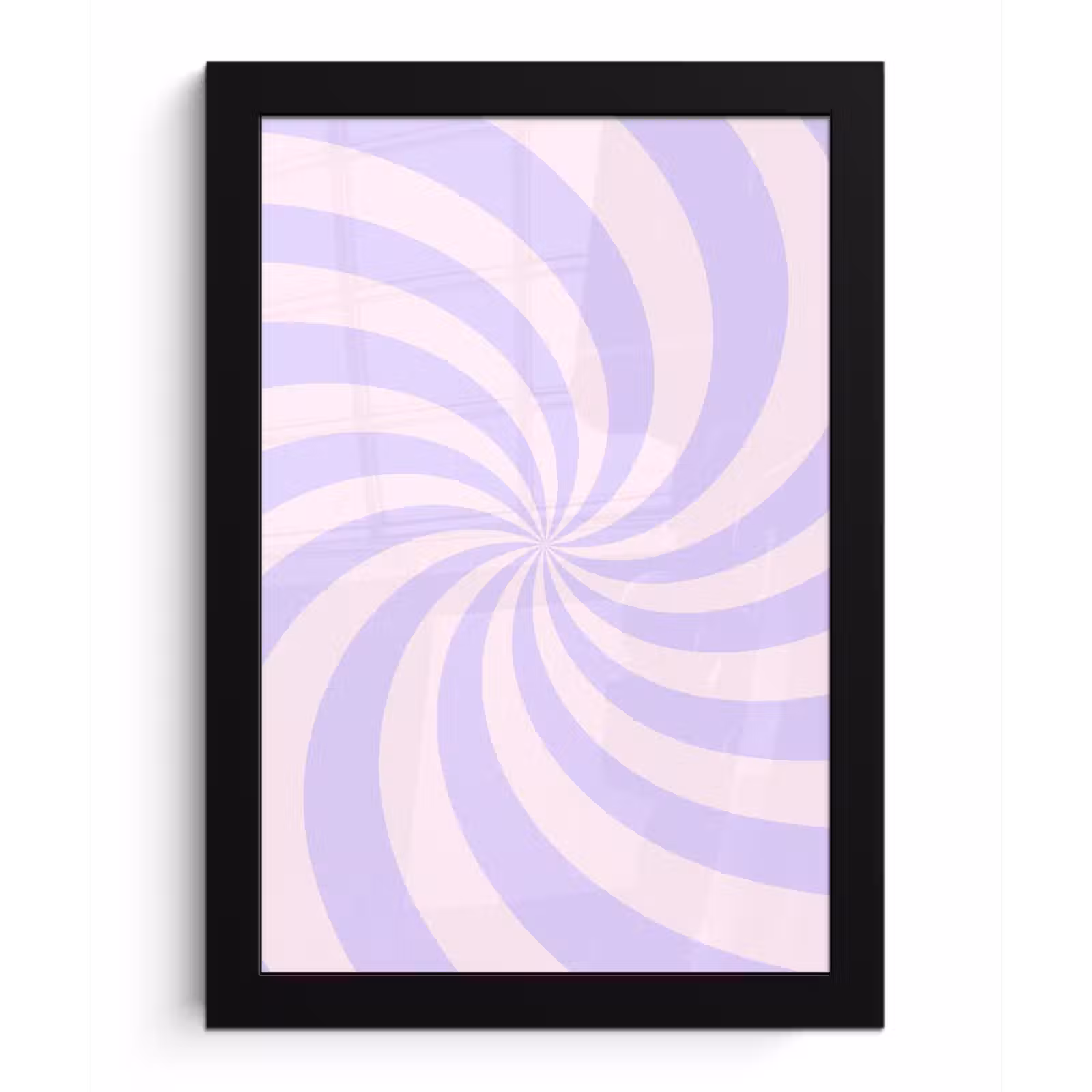 Poster met lijst - Patroon - Spiraal - Abstract - Modern - Paars-Roze — 1