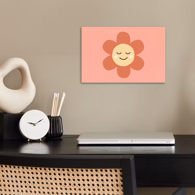 Poster - Bloemen - Tekenfilm - Kind - Roze — 2