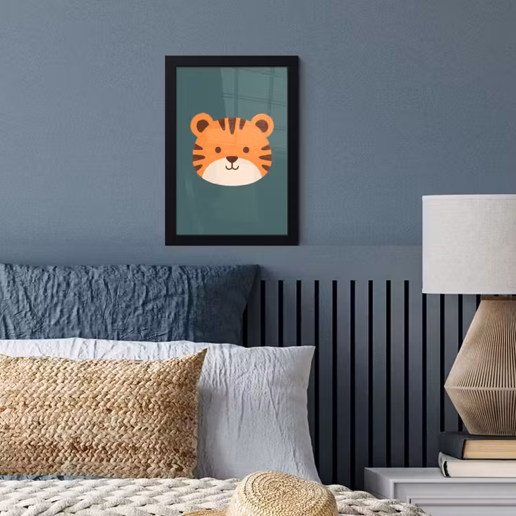 Poster met lijst - Dieren - Kop - Oranje - Illustratie - Modern — 3
