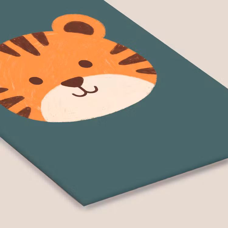 Poster met lijst - Dieren - Kop - Oranje - Illustratie - Modern — 7