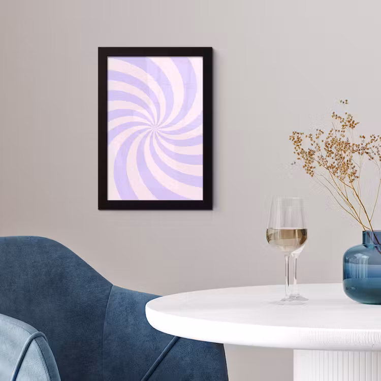 Poster met lijst - Patroon - Spiraal - Abstract - Modern - Paars-Roze — 4