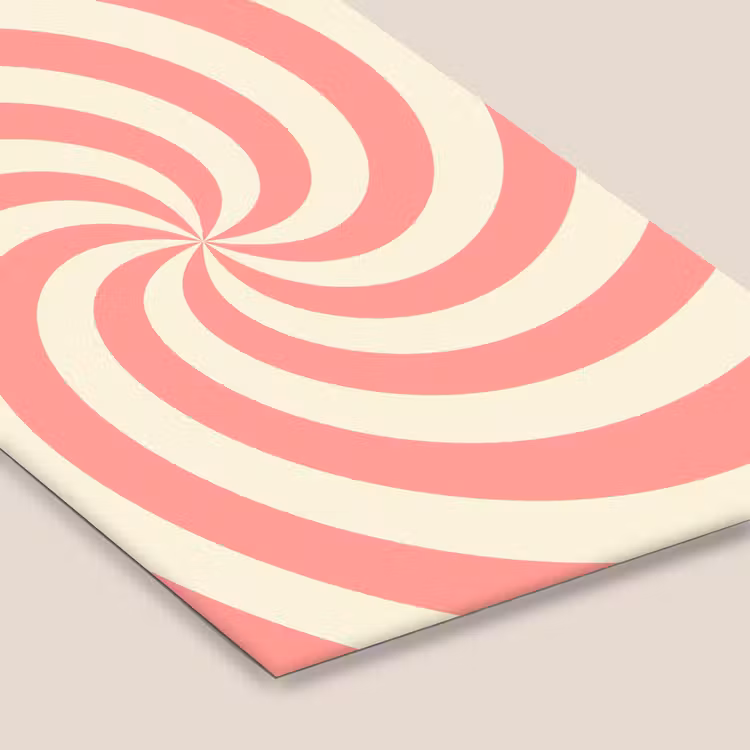 Poster met lijst - Spiraal - Patroon - Abstract - Roze - Beige — 7