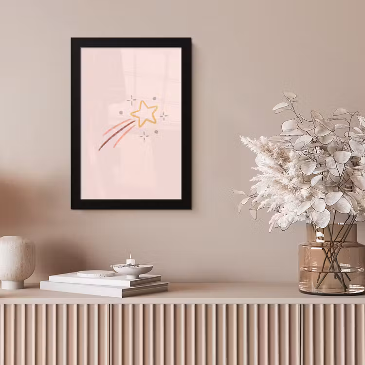 Poster met lijst - Ster - Vallend - Illustratie - Pastel — 5