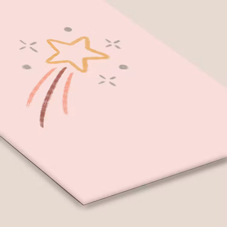 Poster met lijst - Ster - Vallend - Illustratie - Pastel — 7