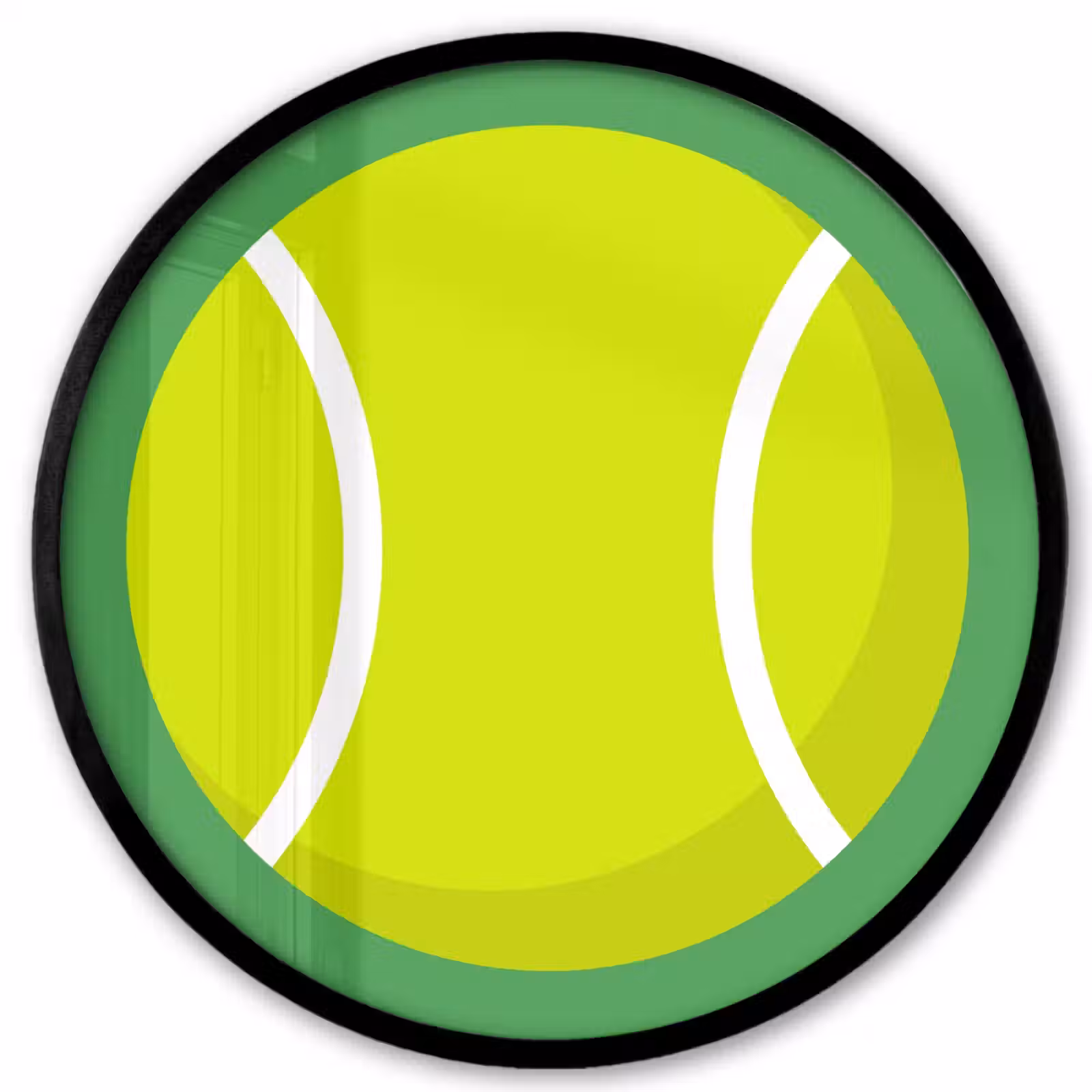 Ronde fotolijst - Bal - Geel - Sport - Groen - Illustratie — 1