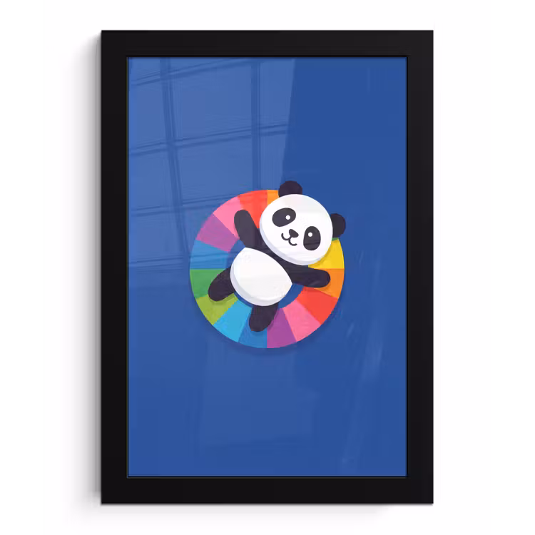 Poster met lijst - Dieren - Cartoon - Kleurrijk - Modern - Speels — 1