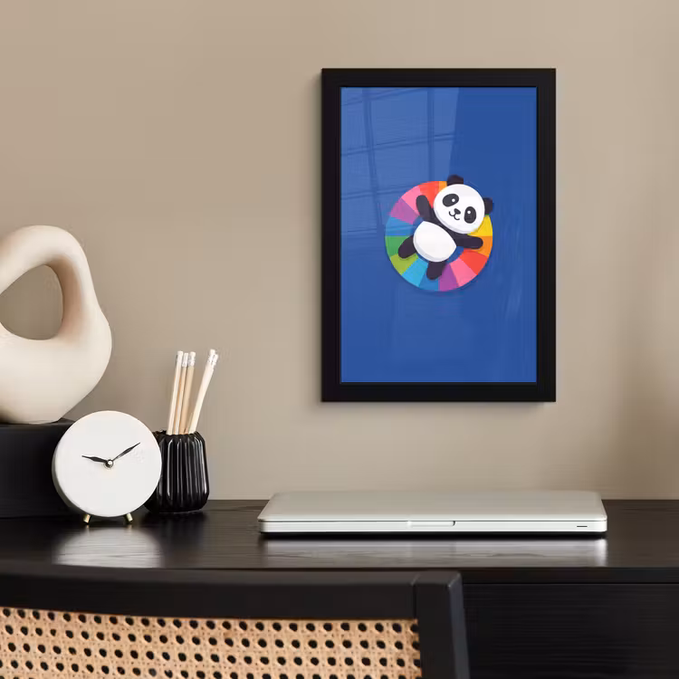 Poster met lijst - Dieren - Cartoon - Kleurrijk - Modern - Speels — 2