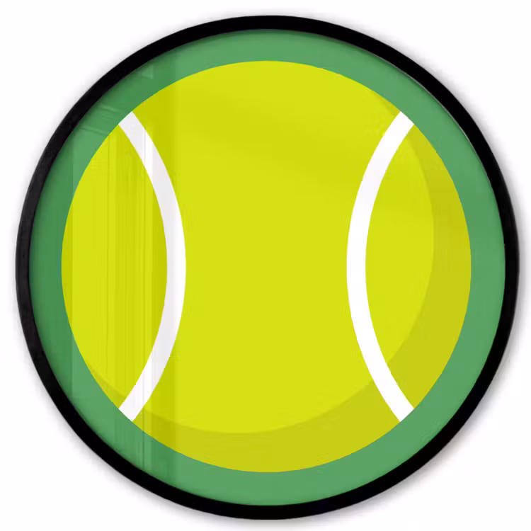 Ronde fotolijst - Bal - Geel - Sport - Groen - Illustratie — 1