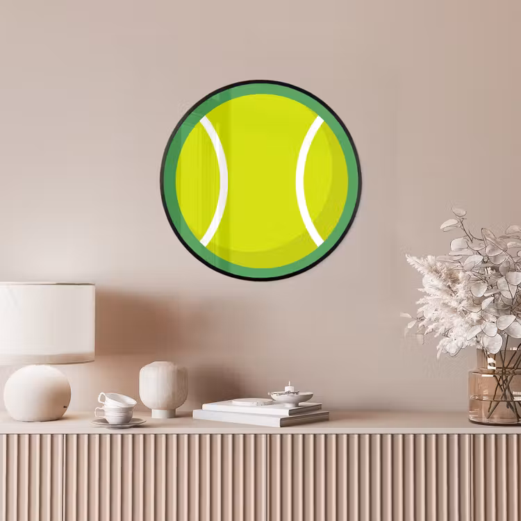 Ronde fotolijst - Bal - Geel - Sport - Groen - Illustratie — 5