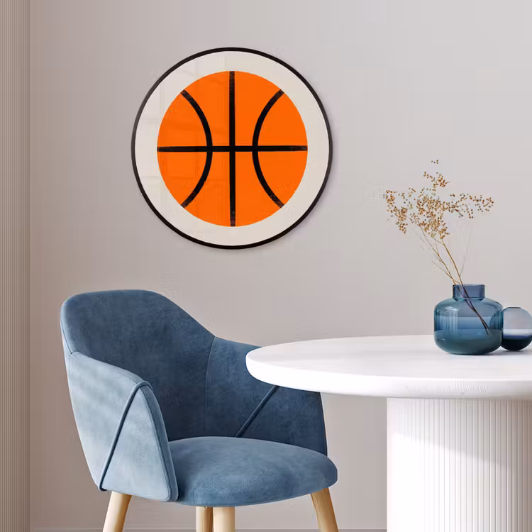 Ronde fotolijst - Basketbal - Bal - Sport - Illustratie - Oranje — 4