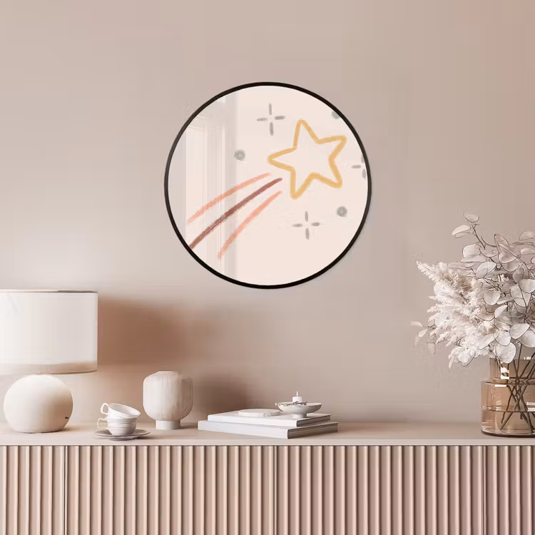 Ronde fotolijst - Ster - Vallend - Illustratie - Pastel — 5