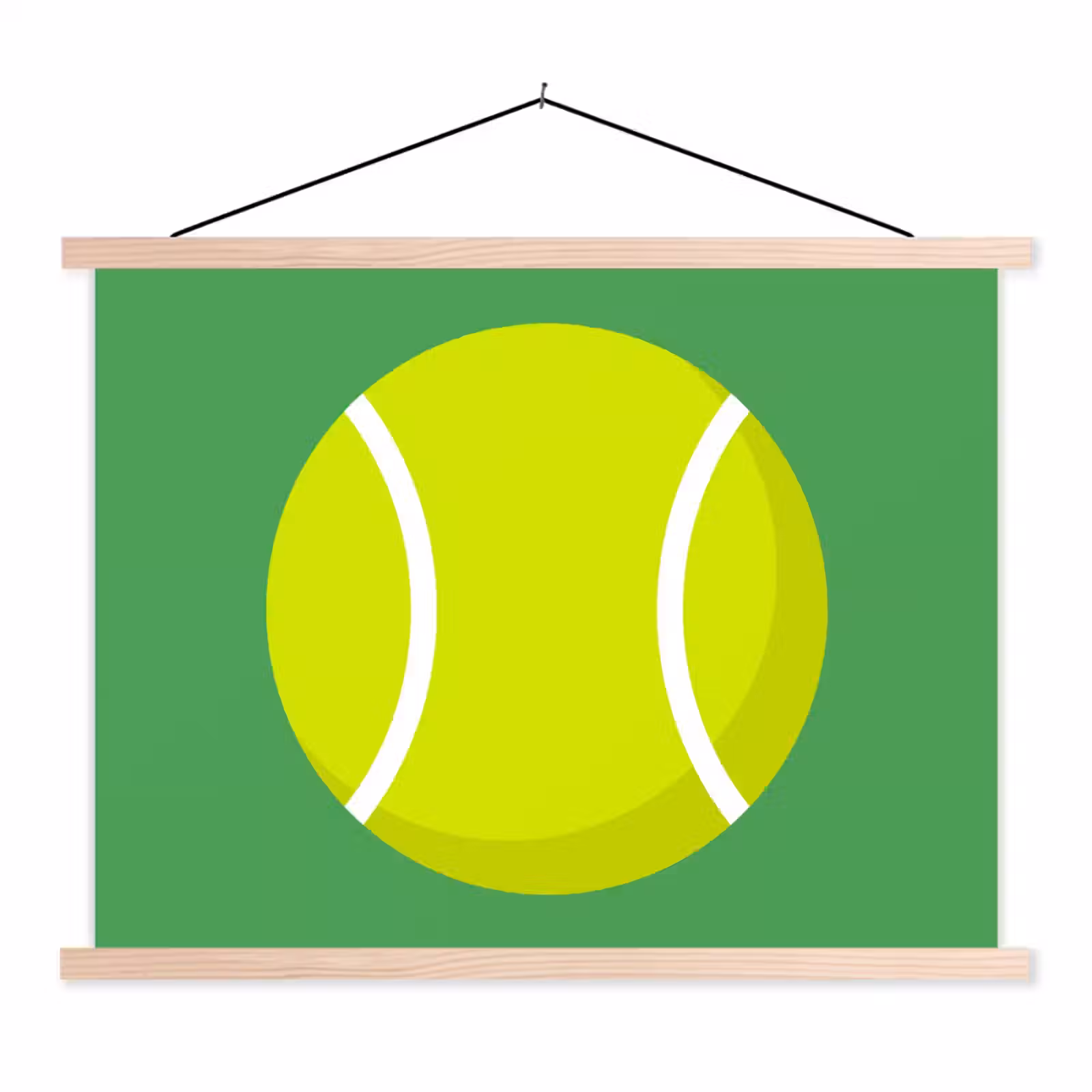 Schoolplaat - Bal - Geel - Sport - Groen - Illustratie — 1