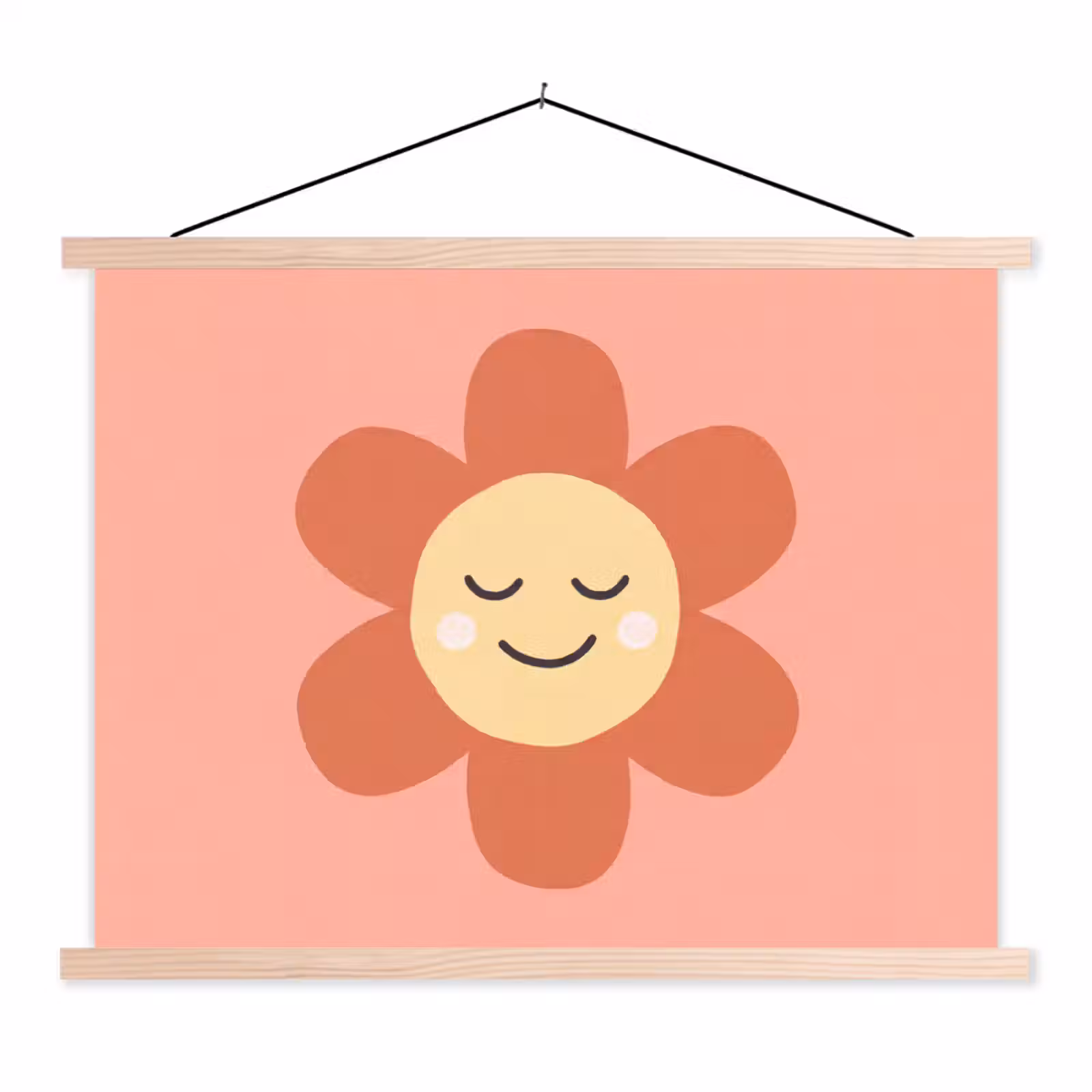 Schoolplaat - Bloemen - Tekenfilm - Kind - Roze — 1