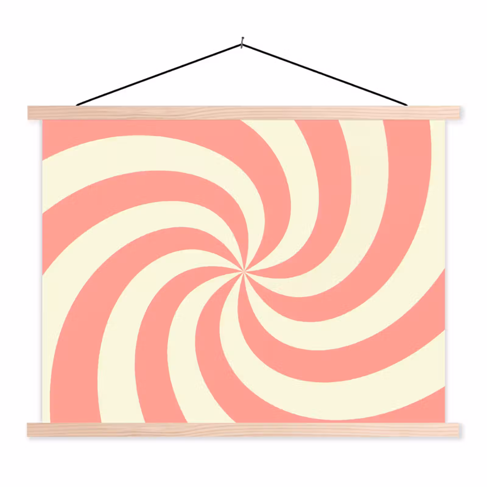 Schoolplaat - Spiraal - Patroon - Abstract - Roze - Beige — 1