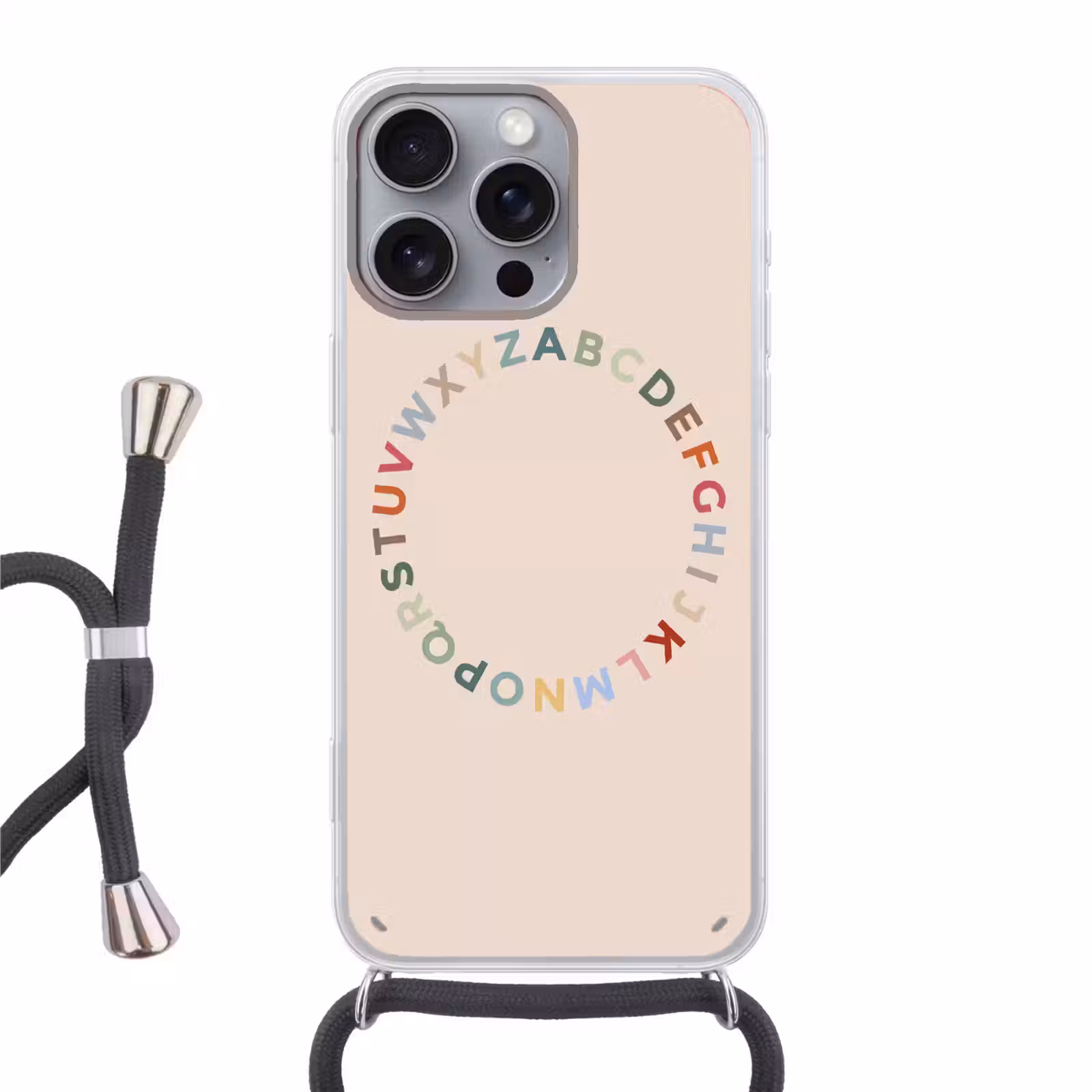 Telefoonhoesje met koord - Alfabet - Cirkel - Educatie - Speels - Kleurrijk — 1
