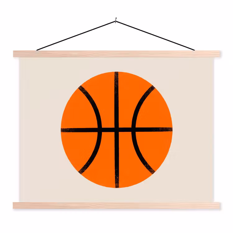 Schoolplaat - Basketbal - Bal - Sport - Illustratie - Oranje — 1