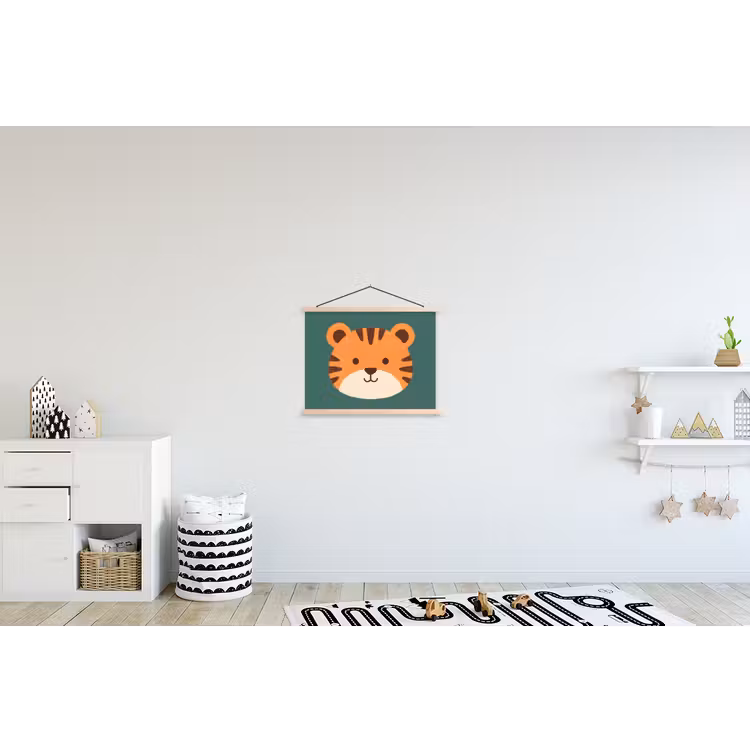 Schoolplaat - Dieren - Kop - Oranje - Illustratie - Modern — 3