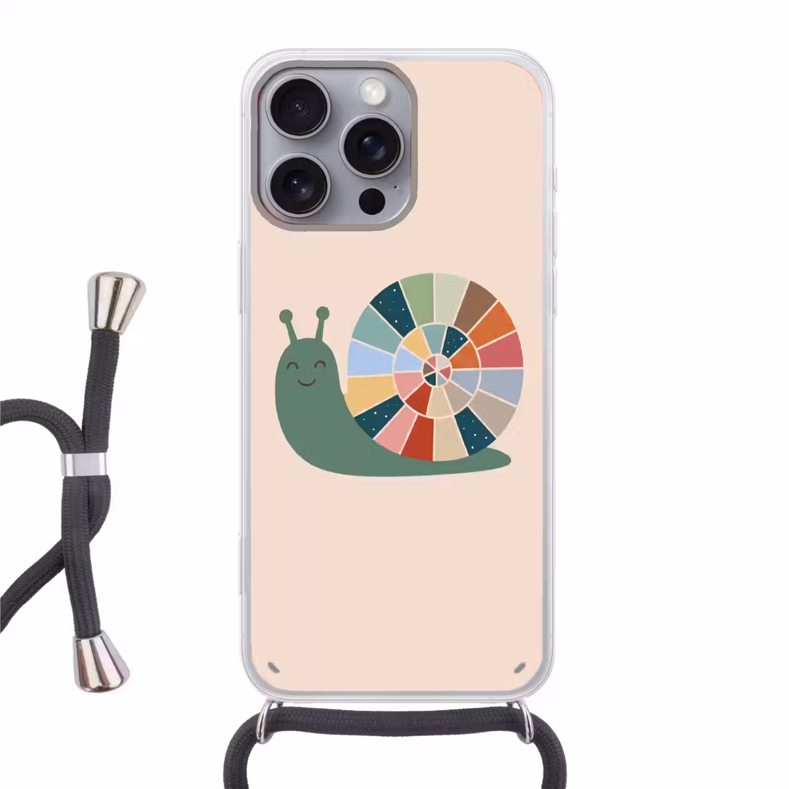 Telefoonhoesje met koord - Dieren - Slak - Kleurrijk - Illustratie — 1