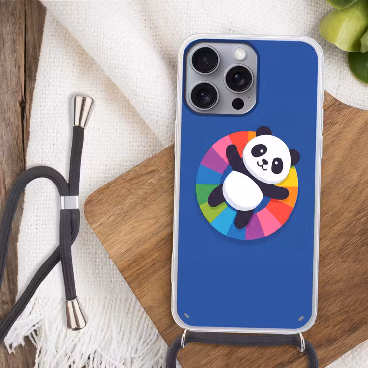 Telefoonhoesje met koord - Dieren - Cartoon - Kleurrijk - Modern - Speels — 3
