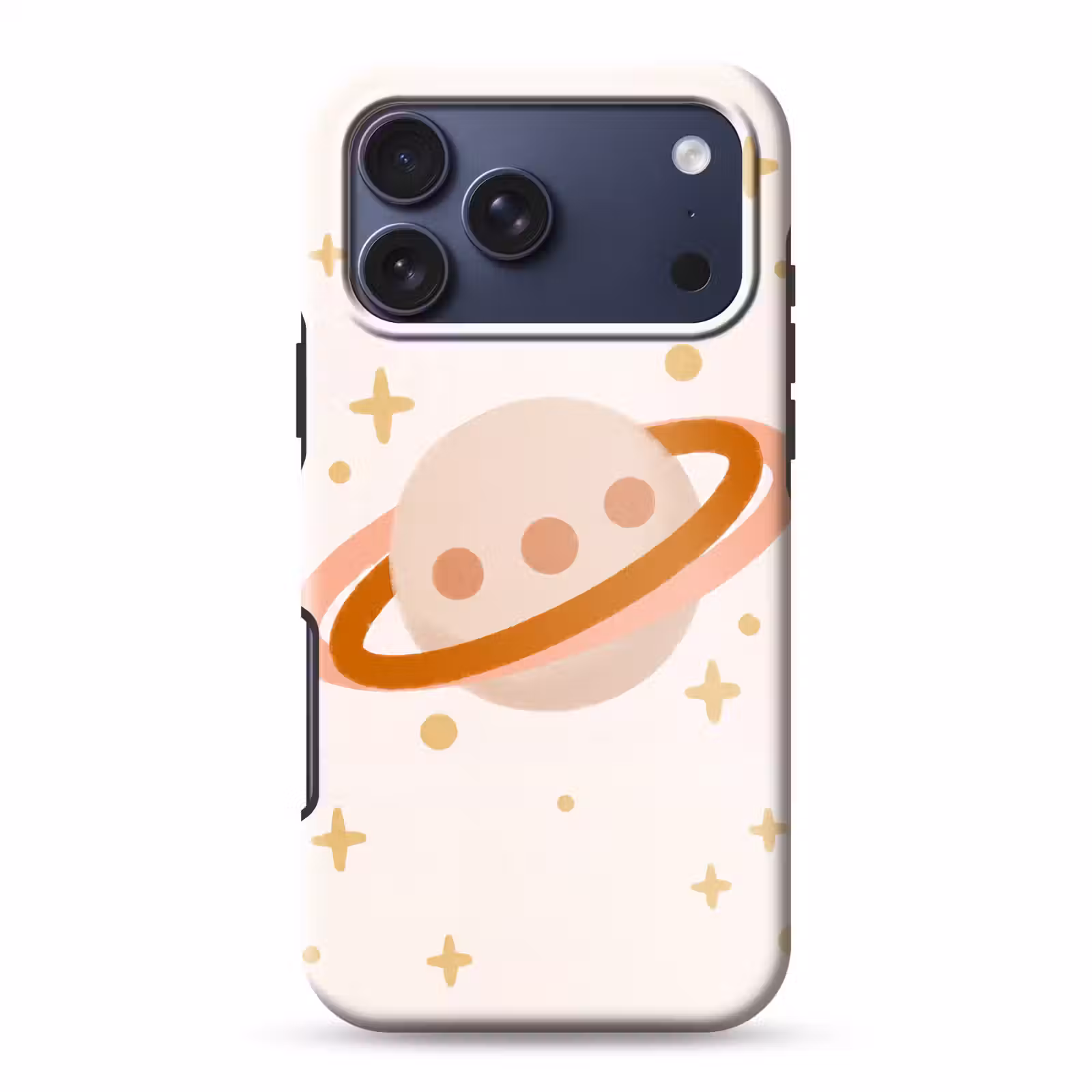 Telefoonhoesje Toughcase - Planeet - Ringen - Ruimte - Illustratie - Beige — 1