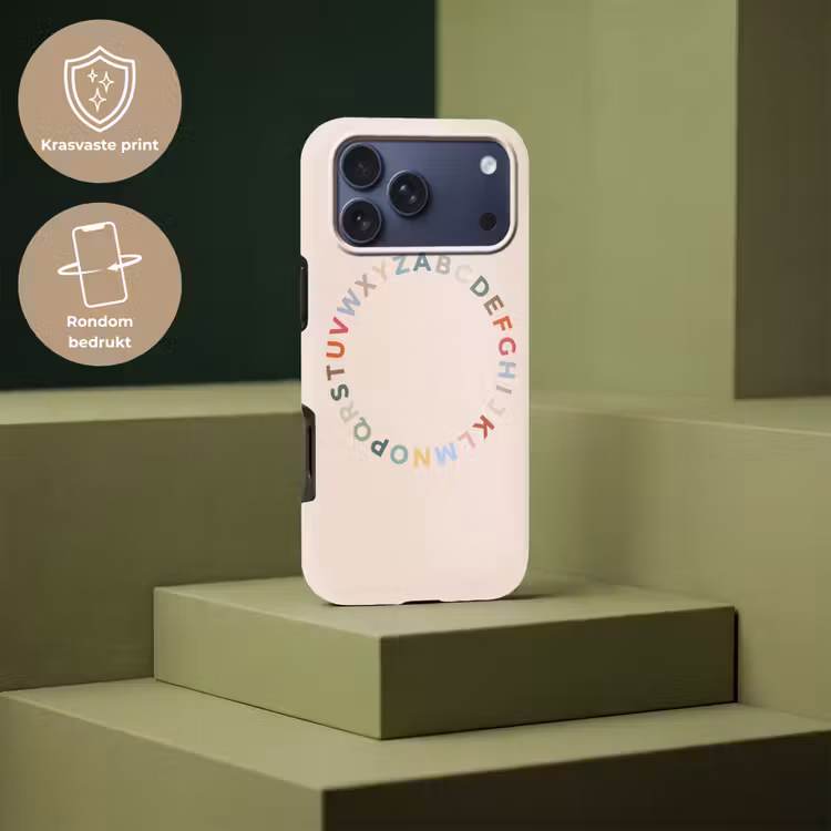 Telefoonhoesje Toughcase - Alfabet - Cirkel - Educatie - Speels - Kleurrijk — 7