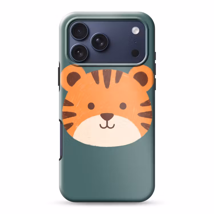 Telefoonhoesje Toughcase - Dieren - Kop - Oranje - Illustratie - Modern — 1