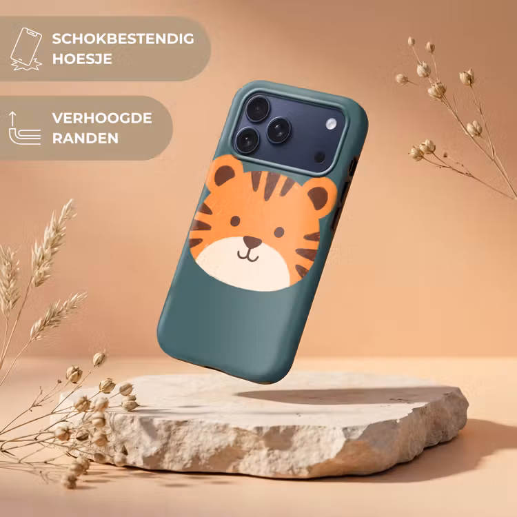 Telefoonhoesje Toughcase - Dieren - Kop - Oranje - Illustratie - Modern — 5