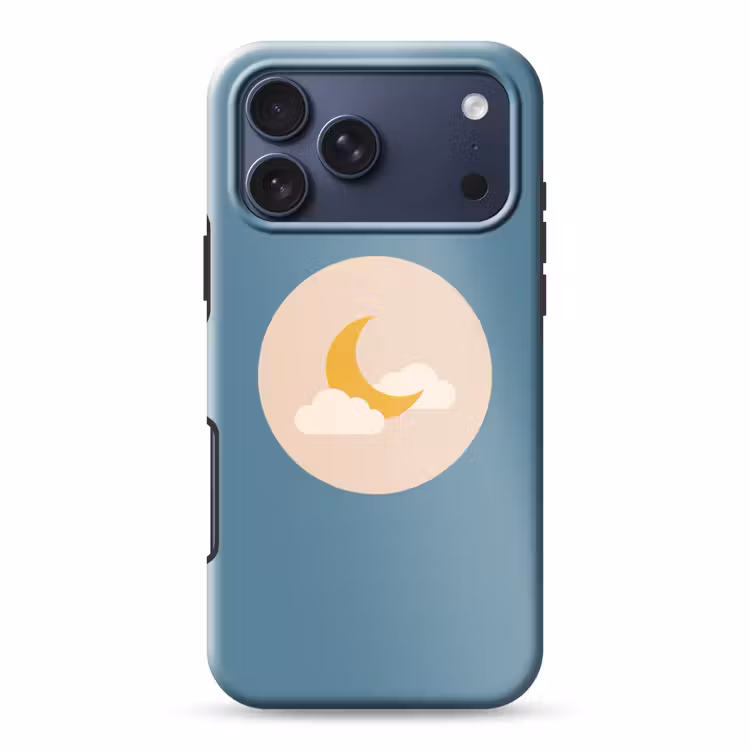 Telefoonhoesje Toughcase - Maan - Wolken - Natuur - Abstract - Geel — 1