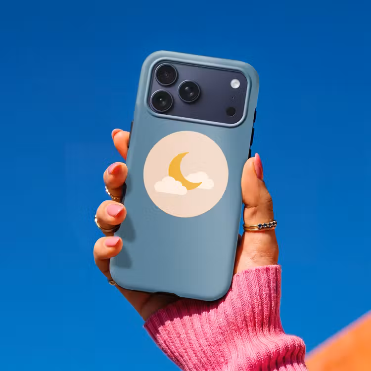Telefoonhoesje Toughcase - Maan - Wolken - Natuur - Abstract - Geel — 2