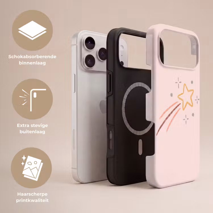 Telefoonhoesje Toughcase - Ster - Vallend - Illustratie - Pastel — 3