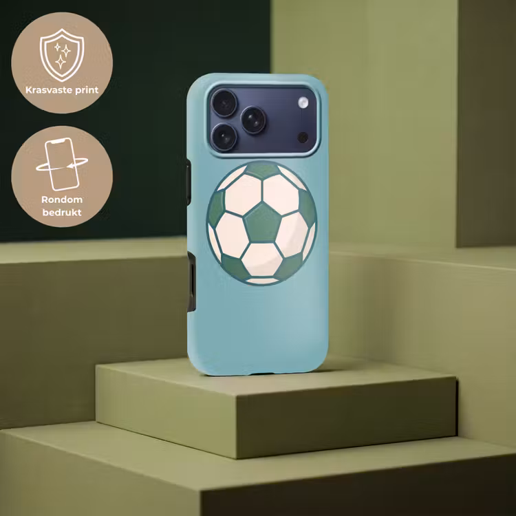 Telefoonhoesje Toughcase - Voetbal - Geometrisch - Sport - Illustratie - Blauwgroen — 7