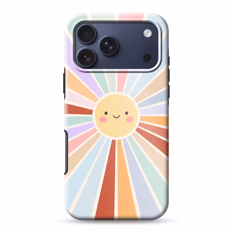 Telefoonhoesje Toughcase - Zon - Stralen - Vrolijk - Kleurrijk - Abstract — 1