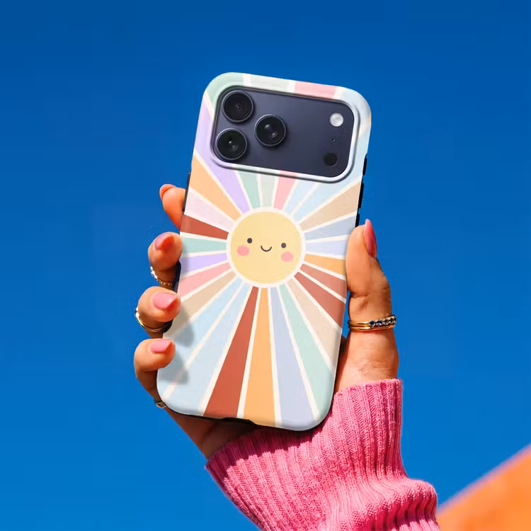 Telefoonhoesje Toughcase - Zon - Stralen - Vrolijk - Kleurrijk - Abstract — 2