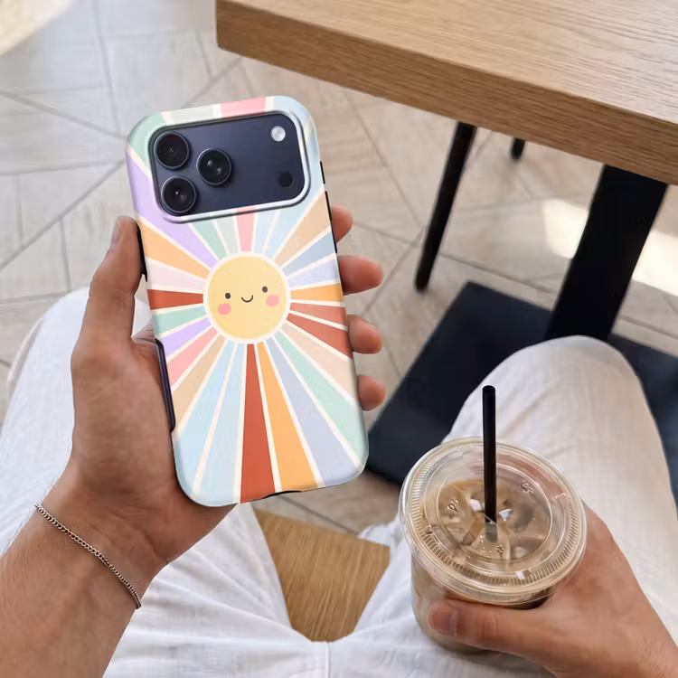 Telefoonhoesje Toughcase - Zon - Stralen - Vrolijk - Kleurrijk - Abstract — 4