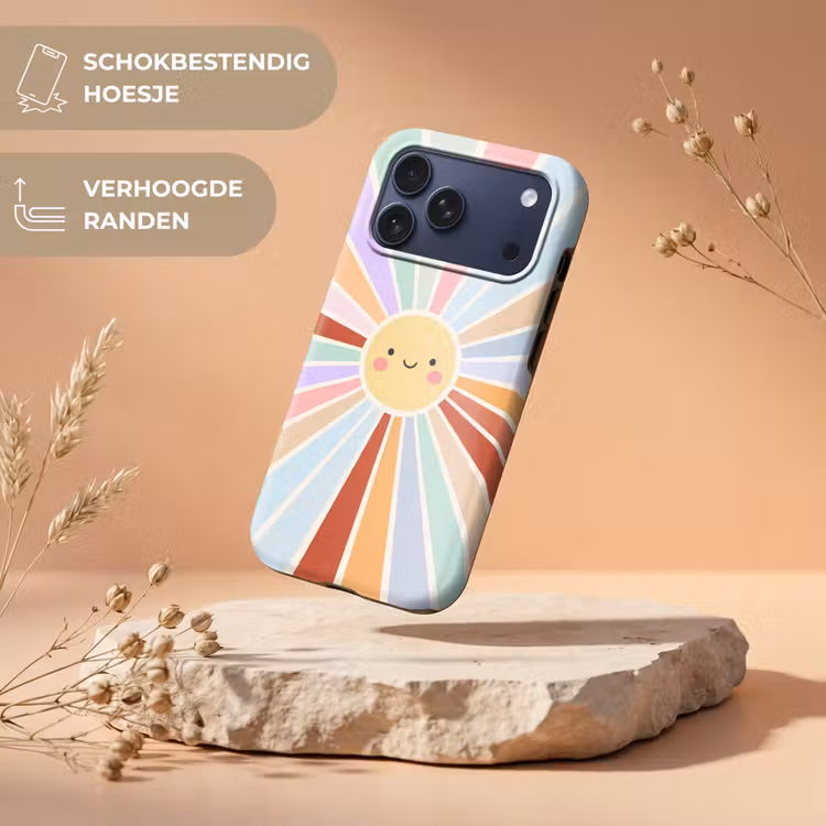 Telefoonhoesje Toughcase - Zon - Stralen - Vrolijk - Kleurrijk - Abstract — 5