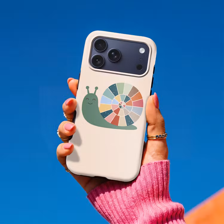 Telefoonhoesje Toughcase - Dieren - Slak - Kleurrijk - Illustratie — 2