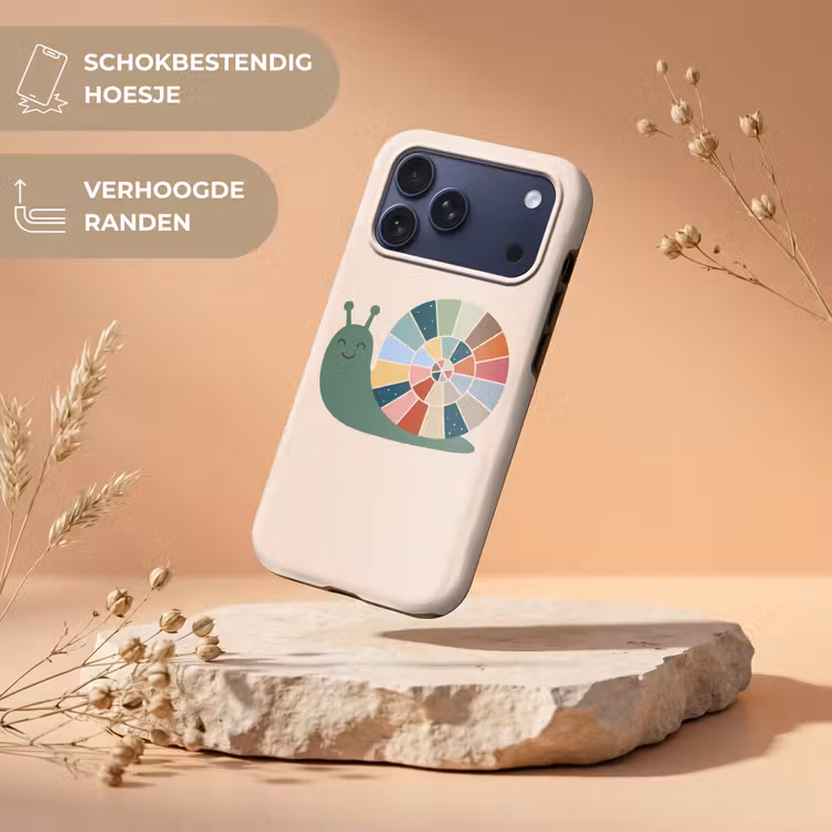 Telefoonhoesje Toughcase - Dieren - Slak - Kleurrijk - Illustratie — 5
