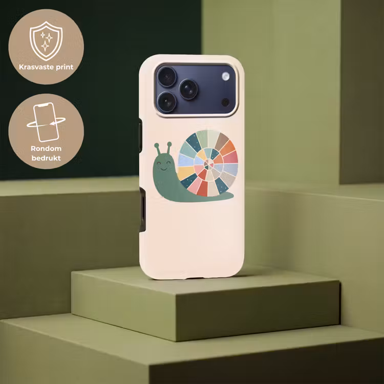 Telefoonhoesje Toughcase - Dieren - Slak - Kleurrijk - Illustratie — 7