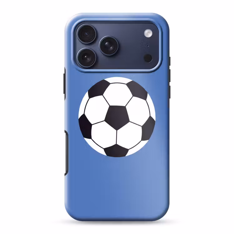 Telefoonhoesje Toughcase - Voetbal - Zwart-wit - Sport - Illustratie - Blauw — 1
