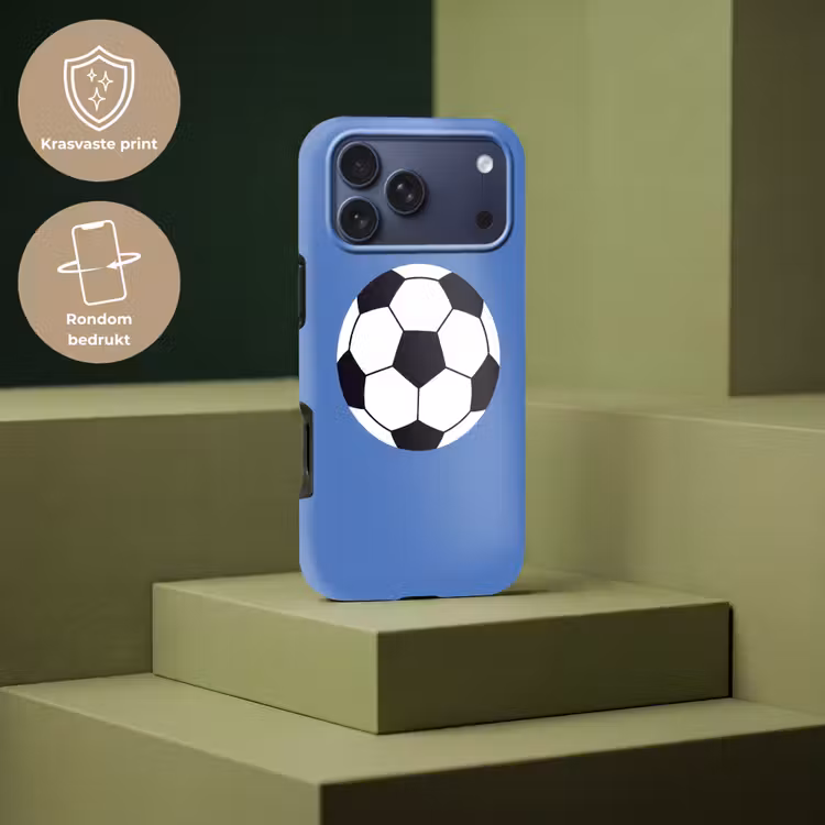Telefoonhoesje Toughcase - Voetbal - Zwart-wit - Sport - Illustratie - Blauw — 7
