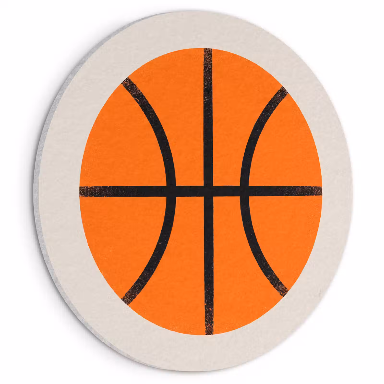Akoestisch schilderij rond - Basketbal - Bal - Sport - Illustratie - Oranje — 1
