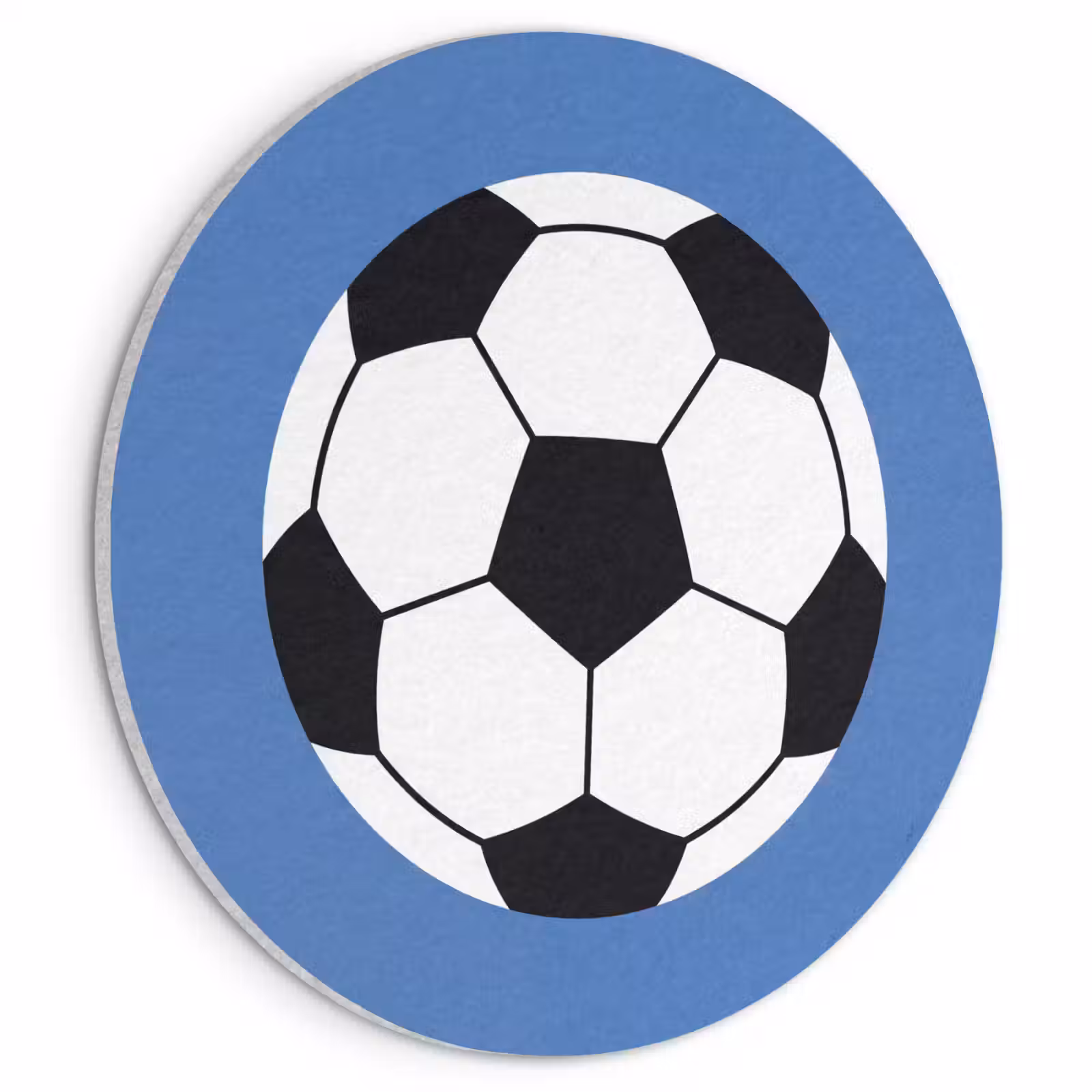 Akoestisch schilderij rond - Voetbal - Zwart-wit - Sport - Illustratie - Blauw — 1