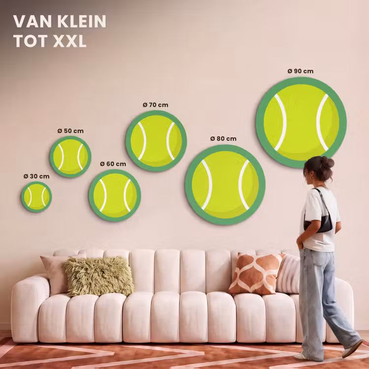 Akoestisch schilderij rond - Bal - Geel - Sport - Groen - Illustratie — 7